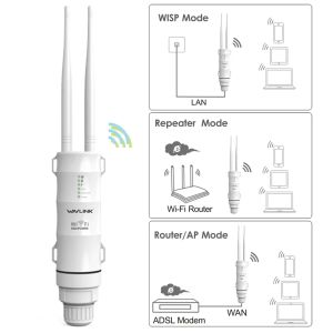 Routers AC600 2,4 GHz 5 GHz Bande double bande haute puissance extérieure à l'extérieur 30db Router WiFi Router AP Extender 15kV ESD avec antenne