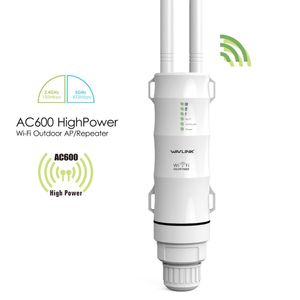 Routers AC600 Outdoor Wifi Repeater Dual Dand 2.4/5GHz 12DBI antenne Poe High Power Waterdichte draadloze WiFi Router/AP Repeater Extender