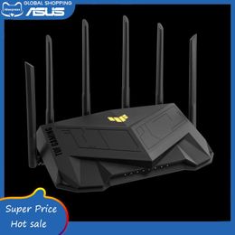 Routers ASUS TUF Gaming AX5400 Dual Band Wifi 6 Router de juego Modo de juego móvil WAN AGGREGACIÓN RGB VPN FUSION AIMSH COMPATIBLE