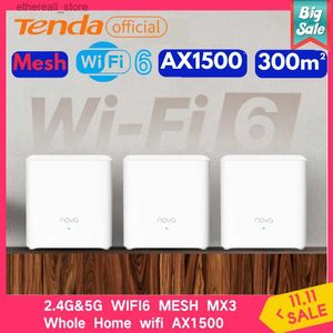 Routeurs AX1500 Mesh WiFi 6 routeur Tenda Mesh MX3 WiFi6 Gigabit WIFI routeur 2.4G 5G double bande wifi maillage pour toute la maison couverture 3500sq.ft Q231114