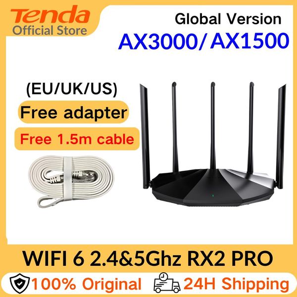 Routeurs ax1500 wifi 6 routeur ax3000 gigabit wireless repeater Tenda 2,4 ghz 5GHz double bande gigabit wifi6 prolsethernetwork wifi booster