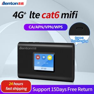 Routers Benton 4G + Cat6 Déverrouiller le routeur LTE portable PORTABLE 300 MBP