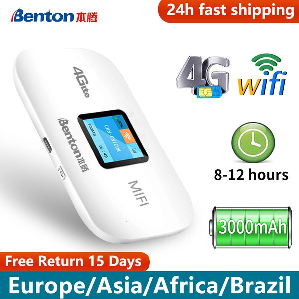 Routeurs Benton 4G Lte Portable Wifi Routeur Type C Réseau Nano Carte Illimité Sans Fil WPS Dongle Mifi Débloqué spot 150Mbps 230712