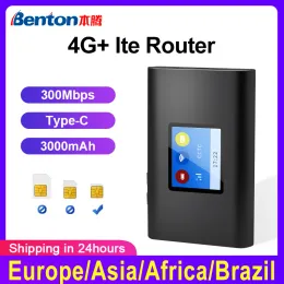 Routeurs benton déverrouiller mifi portable 4G + LTE Cat 6 Router de poche sans fil 300 Mbps Modem Outdoor Car WiFi Amplificateur Hotspot SIM Card Slot