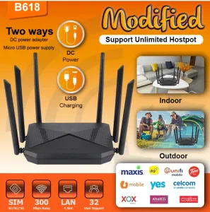 Routeurs modifier les ordinateurs de code imei home 300 Mbps Réseautage VPN APN USB SIM Carte Wireless Router Modem 4G WiFi Hotspot 32 Utilisateurs