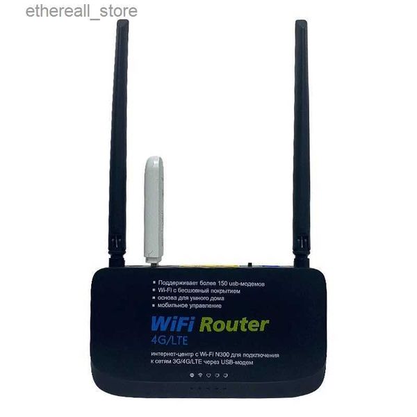 Routeurs Cioswi routeur WiFi sans fil 300Mbps pour Modem USB 4G 2 * LAN WAN Omni II Firmware pour la russie 2.4G antenne Point d'accès Internet Q231114
