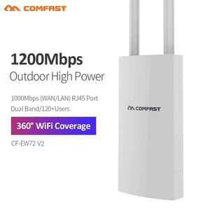 Routers Comfast AC1200 Outdoor Access Point High Power 2.4G 5GHz Gigabit Router/ AP/ Repeater Lange Range WiFi -antenne voor Street Garden