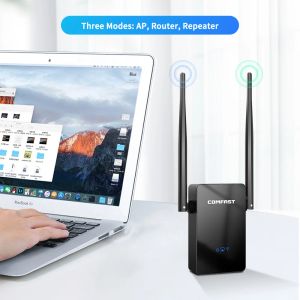 Routers Comfast CFWR302S 300 Mbps Répéatrice Wi-Wiless WiFi Router Range WiFi Extender 802.11b / g / n Wilrelessn WiFi Booster Repetidor