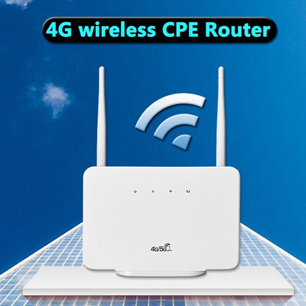 Routeurs CPE106 E 4G LTE CPE Routeur Modem 300 Mbps Spot sans fil Antenne externe avec fente pour carte Sim pour le voyage à domicile Travail EU Plug 230712