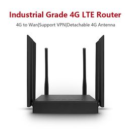 Routers DBIT Industriële kwaliteit 4G Wifi Router Metaal LET Met SIM-kaart Breedband Automatisch schakelen 30 Machines Ondersteuning VPN 230808