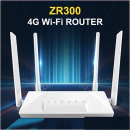 Routeurs Dbit Wifi routeur Modem 4G carte SIM Lte 4X5Dbi antenne haute vitesse prise en charge du signal stable 30 appareils partager la livraison de baisse de trafic Ot0Pe