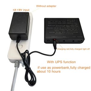 Routeurs bricolage 6x 18650 batterie 5V USB + 9V 12V 5.5x2.1mm d'alimentation UPS Boîte d'alimentation pour le moderne de routeur WiFi Smartphone DVR
