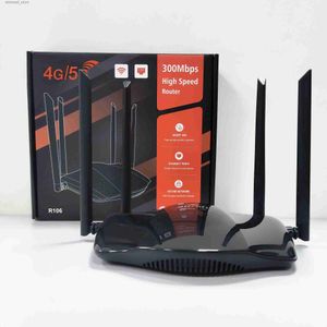 Routers DNXT Nieuwe 2023 4G LTE CPE Hotspot WiFi Router Laptop Breedband 3 Poorten Modem 5g Mifi Sim-kaart met 4 Antenne Draagbaar Netwerk Q231114