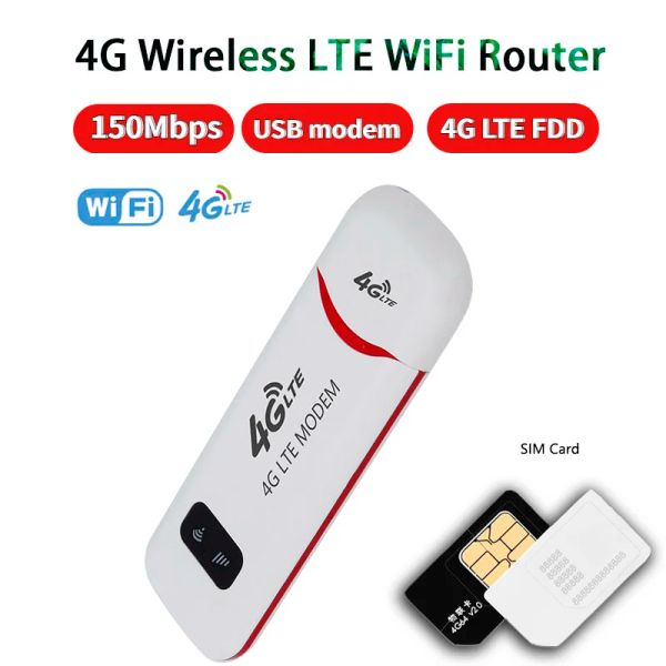 Routeurs Eatpow 4G LTE Router sans fil USB dongle 150 Mbps Modem Mobile Broadband carte SIM Adaptateur WiFi Adaptateur 4G Router Home Office