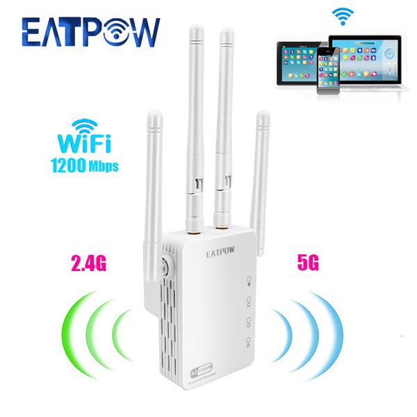 Routers EATPOW 5G Repetidor WiFi Repetidor de señal de Internet Extensor de alcance WiFi Booster 1200Mbps Repetidor WiFi Amplificador para el hogar 230718