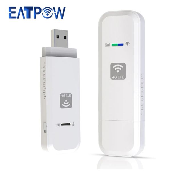 Enrutadores EATPOW USB 4G LTE MODEM USB Dongle Wifi Router con ranura de tarjeta SIM 150Mbps Adaptador inalámbrico móvil WiFi 4G Oficina en casa