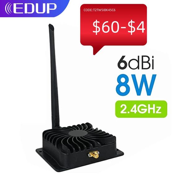 Routers EDUP 8W 2,4 GHz Amplificateur d'alimentation WiFi Extender 5,8 GHz 5W Signal Booster Repeatrice de gamme sans fil pour le routeur WiFi Antenne Port SMA