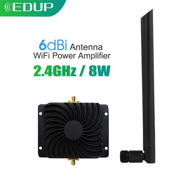 Routers EDUP WiFi Booster Amplificateur 2.4G 8W 802.11n Wiless WiFi Long Range Extender for Wireless Repeater Router Router Signal Amplificador