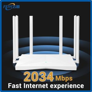 Routers FEIYI AC2100 Wifi Router Dual Band Gigabit 2 4G 5 0GHz 2034Mbps Draadloze Repeater en 6 High Gain Antennes 230712