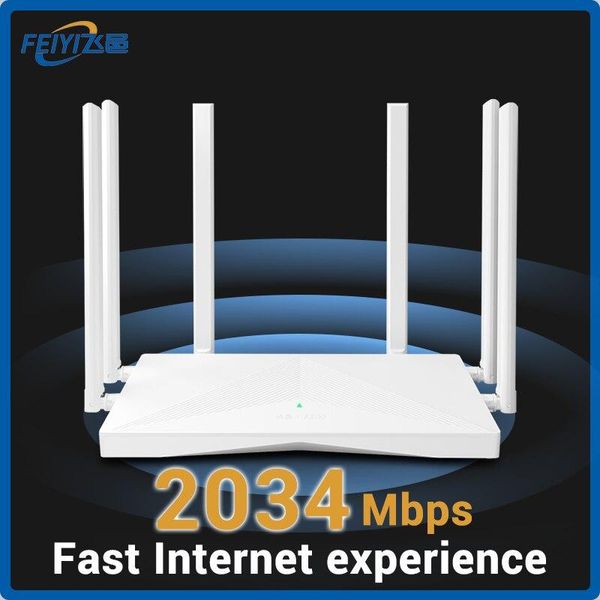 Routers Feiyi AC2100 Wifi Router Dual Band Gigabit 2.4G 5.0GHz 2034Mbps Repetidor de Wifi Wifi Wifi y 6 antenas de alta ganancia