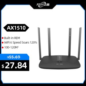 Routers Feiyi AX1510 Routeur WiFi Routeur WiFi Signal Amplificateur Repienceur Gigabit WiFi 6 Dualband 5 GHz / 2,4 GHz VPN WiFi Router pour la maison