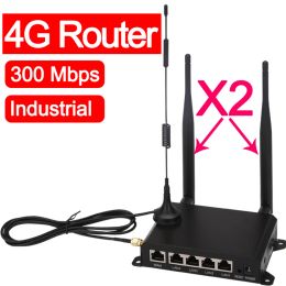 Routers Firewall Router 4G Router Industrial Intelligent Flow Control Wifi Modem Router Network Adapter met SIM -kaartsleuf 300 Mbps