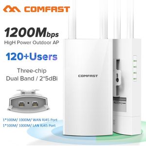 Routeurs Gigabit Port EW72V2 1200 Mbps Dual Band 5GHz High Power Outdoor AP Gigabit WiFi Router Antenne Wi Fi Access Point Base Station