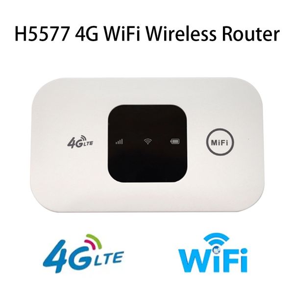 Routeurs H5577 Routeur 4G Lte sans fil Wifi Modem portable Mini spot extérieur Pocket Mifi 150ms 2100mAh haut débit avec emplacement pour carte SIM 230808