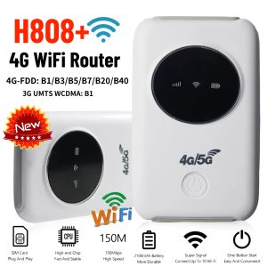 Routers H808 4G LTE WiFi Router Portable WiFi Modem 3200mAh Mobile Hotspot Broadband Broadband 150 Mbps de large Couverture avec SIM Card Slot 10 utilisateurs