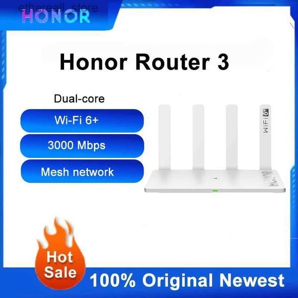 Router Honor Router 3 Wifi 6+ 3000Mbps 2,4 GHz 5 GHz Dual-core 128 MB Extender Wi-Fi wireless Router Smart Home Configurazione semplice Q231114