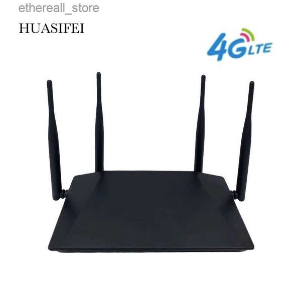Routeurs HUASIFEI 4g wifi routeur carte sim avec 4 antennes externesRouteur sans fil super bon marché avec carte SIM 300Mbps 4G LTE Wifi routeur Q231114