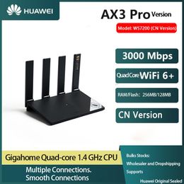 Routers Huawei Ax3 Pro Router WiFi 6 + 3000 Mbps Quad Core WiFi Smart Home Mesh Wireless Router Quad -versterkers Repeater Network Router