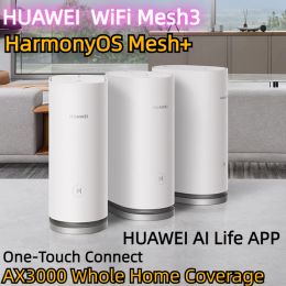 Routers Huawei WiFi Mesh 3 Router met ingebouwde antenne, hele thuisdekking, één touch connectiviteit, harmonyos, WiFi 6, Ax3000, WS8100