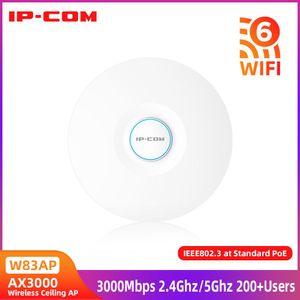 Routers IPCOM 3000 Mbps WiFi Range Extender Point d'accès sans fil Double bande 2,4g + 5 GHz Router de haut niveau WiFi 6 Signal Booster Poe
