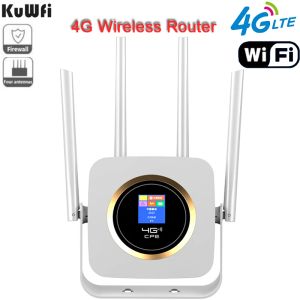 Routeurs kuwfi 300Mbps 4G Router sans fil LTE routeur wifi 4G modem mobile hotspot wifi mobile avec carte SIM Bustrée 3000mAh