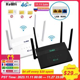 Routers Kuwfi 4G Wifi Router 300Mbps Draadloze CPE Router CAT4 4G LTE Router met WAN LAN RJ45 Poorten Externe Antennes Ondersteuning 32 Apparaten Q231114