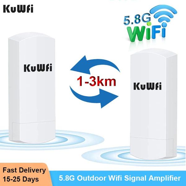 Routers Kuwfi 5.8g Wifi Router Wireless Wireless 300Mbps WiFi Repetidor WiFi El amplificador de señal WiFi Wifi aumenta el rango WiFi 13 km