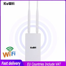 Routeurs kuwfi extérieur répéteur wifi extender 300Mbps 2,4 GHz Point d'accès sans fil WiDearea Amplificateur WiFi étanche Router WiFi