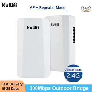 Routeurs kuwfi router wifi extérieur 300 Mbps pont sans fil 1 km de longue portée de 2,4 g