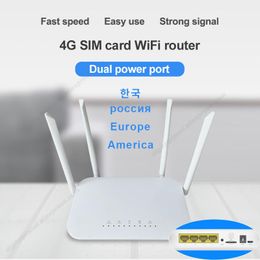 Routeurs LC117 LTE CPE 4G Router 300m Cat4 32 Utilisateurs WiFi RJ45 WAN LAN Modem sans fil 4G Carte SIM Router WiFi