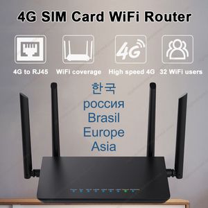 Routers LTE CPE 4G router 300m CAT4 32 wifi users RJ45 WAN LAN wireless modem SIM card 230412