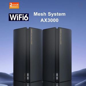 Routers Mesh System AX3000 WiFi6 Routeur 5G Répéteur de routeur Extension Gigabit LAN Port Amplificateur WiFi IPv6 WPA3 pour Xiaomi compatible avec l'application MI