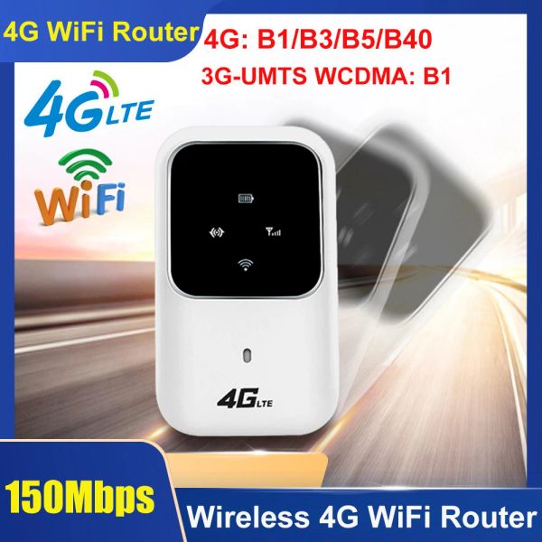 Enrutadores móvil wifi enrutador portátil 3G 4G LTE Router 150Mbps de bolsillo para exteriores inalámbrico Wifi con ranura SIM Módem WiFi desbloqueado