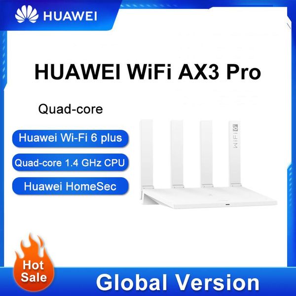 Routers Nouvelles version globale Huawei WiFiax3 Pro quadcore Router WiFi 6+ 3000Mbps 2,4 GHz 5 GHz DualBand Gigabit Rate Wi-Wiless Router