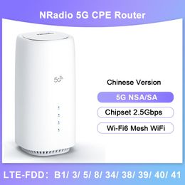 Routers Nieuwe ontgrendelde Nradio Router C8500 5G CPE MESH WIFI 2.5GBPS Gigabit WiFi 6 NSA/SA WiFi Signal Repeater Modem 5G WiFi Sim Card