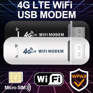 Routers Nieuwe Wireless 4G LTE WiFi 150 Mbps USB Dongle Modem Portable Router Stick Mobiele breedband Simkaart Adapter Mumimo Home Office