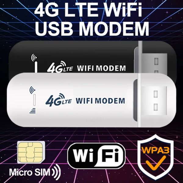 Routers Nuevos inalámbricos 4G LTE Wifi 150Mbps USB Dongle Modem Portable Stick Mobile Broadband Sim Adapter Mumimo Office en casa