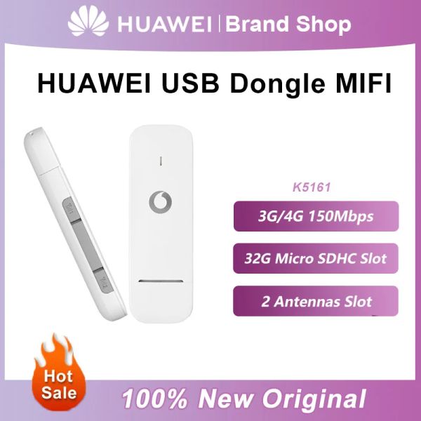 Routers Originales Huawei USB Dongle K5161 WIFI WIFI Router 150Mbps Modem Stick Mobile Broadband 4G LTE Pocket Hotspot Pk Huawei E3372