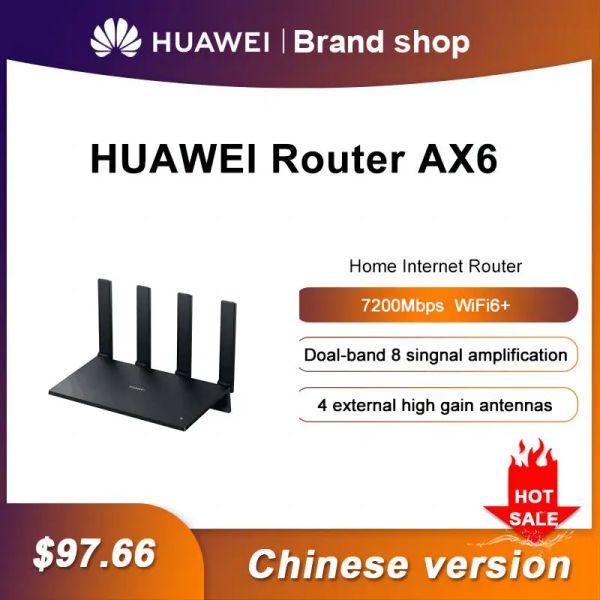Routeurs originaux Huawei WiFi AX6 Router WiFi Double bande WiFi 6+ 7200Mbps 4K QAM 8 CCHANNEL SIGNAL ROUTER WIRESS ROUTER 2,4G 5G Chinois