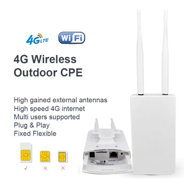 Routers al aire libre interfaz sma antena antena enrutador inalámbrico red networking sim tarjeta enrutador módem 4g wifi hotpot para cámara IP